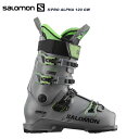 SALOMON サロモン スキーブーツ DEMO AND ON PISTE S/PRO ALPHA 120 GW 甲部分の優れたフィット感を生み出す新開発3Dインステップシェルを採用した、120フレックスのフルサービス非対応、カスタムタング非搭載モデル。 今までにないフィット感が優れた滑走性能を生み出します。 FLEX：120 LAST：98/104 SIZE： WEIGHT(g)/SIZE(cm)：1810 (1/2pair) (26.5cm) COLOR：Steel Gray, Pastel neon green 1,Black SHELL：Grilamid+ Custom Shell HD, 3D Instep Shell CUFF：Polyurethane + Custom Shell HD, Power Spine STRAP：SCREWED ENERGYZER VELCRO 45MM BUCKLE：4 Screwed Aluminium 3D LINER：Sensitive footbed, My Custom Fit 4D Perf ・Custom Shell HD ・3D Instep Shell ・Power Spine Made in ROMANIA ※ご注意※ ・製造過程で細かいキズがつくことがありますが、不良品には該当いたしません。 ・実店舗と在庫を共有しているため、タイミングによって完売となる場合がございます。 ・モニターの発色によって色が異なって見える場合がございます。