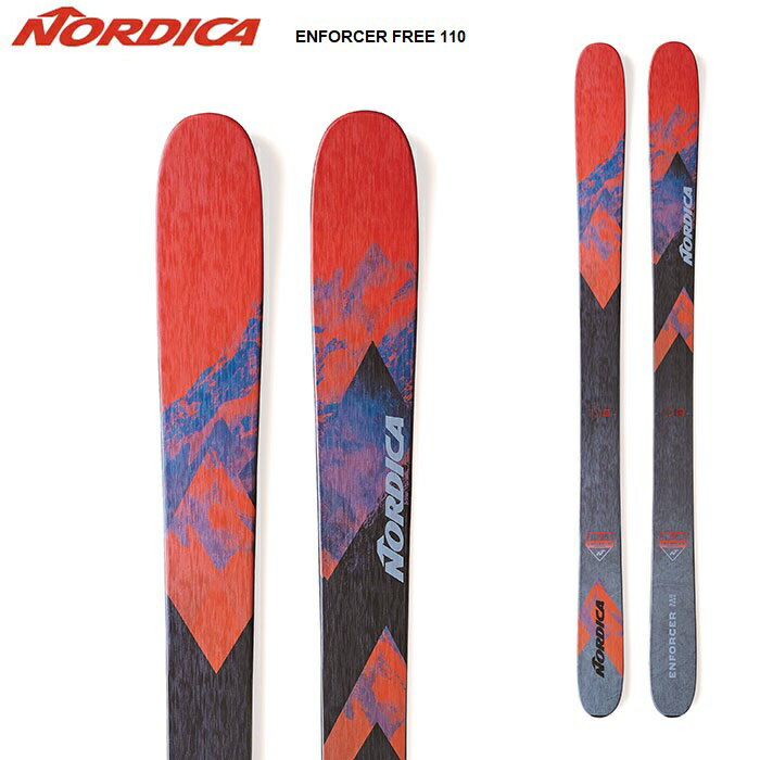 Nordica ノルディカ スキー板 板単品 ALL MOUNTAIN / FREESKI ENFORCER FREE 110 ◆LENGTH / SIDECUT(mm) / RADIUS(m) 169cm / 139-110-128 / 15.5 177cm / 140-110-129 / 16.5 185cm / 140-110-129 / 18.5 191cm / 140-110-129 / 20.5 ◆SKI CONSTRUCTION Energy 2 TI ◆camRock Powder Rocker Profile ※ご注意※ ・製造過程で細かいキズがつくことがありますが、不良品には該当いたしません。 ・実店舗と在庫を共有しているため、タイミングによって完売となる場合がございます。 ・モニターの発色によって色が異なって見える場合がございます。