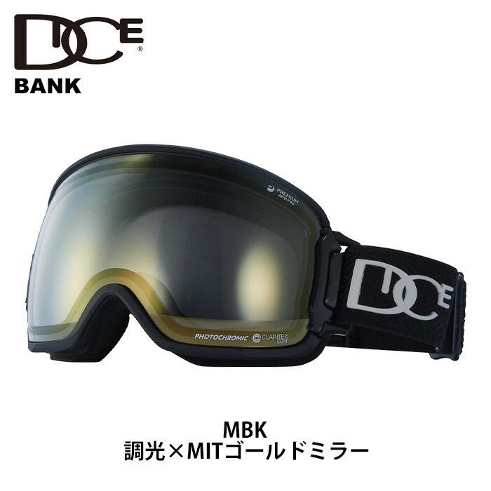 【BK35194MBK】DICE ダイス ゴーグル BANK MBK 調光×MITゴールドミラー 23-24 モデル【返品交換不可商品】