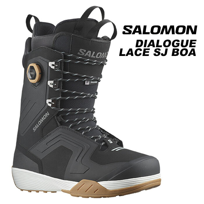 SALOMON サロモン スノーボード ブーツ DIALOGUE LACE SJ BOA BLACK Black/Black/White 23-24 モデル