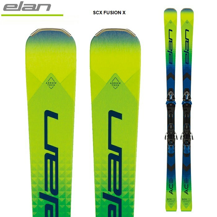 elan エラン スキー板 SCX FUSION X + EMX 12.0 GW FUSION X BLK/BLUE ビンディングセット 23-24 モデル