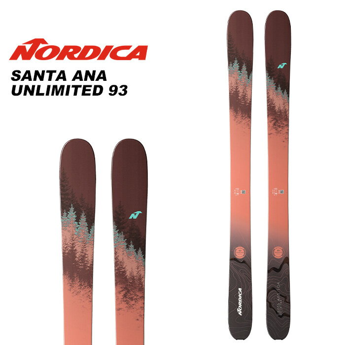 Nordica ノルディカ スキー板単品 SANTA ANA UNLIMITED 93 Lengths (cm): 151cm-158cm-165cm-172cm ※解放値について※ 当店での解放値設定は「10」までとなっております。予めご了承ください。 ※ご注意※ ・製造過程で細かいキズがつくことがありますが、不良品には該当いたしません。 ・実店舗と在庫を共有しているため、タイミングによって完売となる場合がございます。 ・モニターの発色によって色が異なって見える場合がございます。