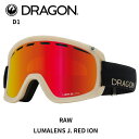 【A09】DRAGON ドラゴン ゴーグル D1 RAW LL J.RED ION 24-25 モデル【返品交換不可商品】