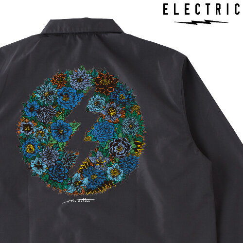 エレクトリック【24/25・ELECTRIC×HIROTTON BOTANICAL FLEECE COACH：BLACKxBLACK】コーチジャケット 取り外し可能インナーフリース付き