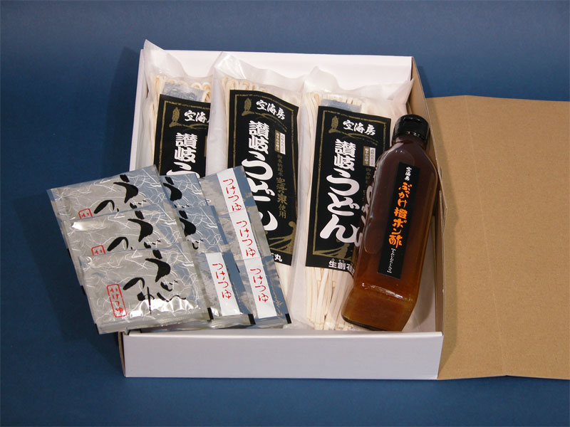 【送料込】空海房　讃岐うどん 300g×3 つゆ×9 橙ポン酢150ml×1