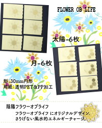 フラワーオブライフシール【風水陰陽】太陽月パワーチャージスマホパソコンでこシールステッカー風水グッズ開運運気アップエネルギーチャージレディースメンズ生命の花神聖幾何学幸運