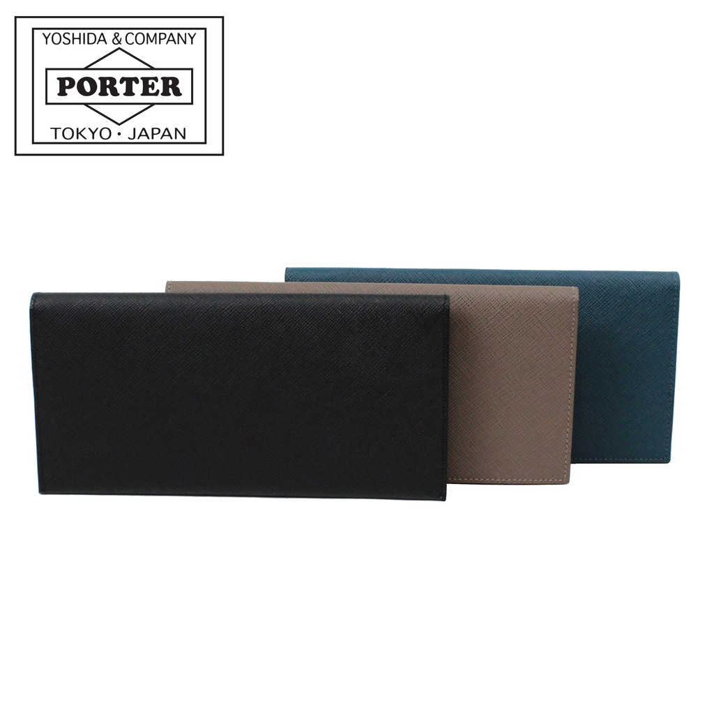 PORTER 財布（メンズ） ポーター グルー ロングウォレット 079-02931 10 ブラック PORTER 吉田カバン 長財布 かぶせ GLUE レザー ギフト プレゼント 日本製 薄型 スリム シンプル