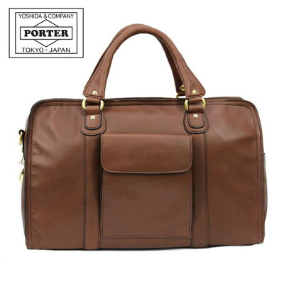 ポーター バロン 2WAYボストンバッグ 206-04261 10 ブラック PORTER 吉田カバン ボストンバッグ BARON レザー 旅行 日本製 1〜2泊 ブランド レトロ