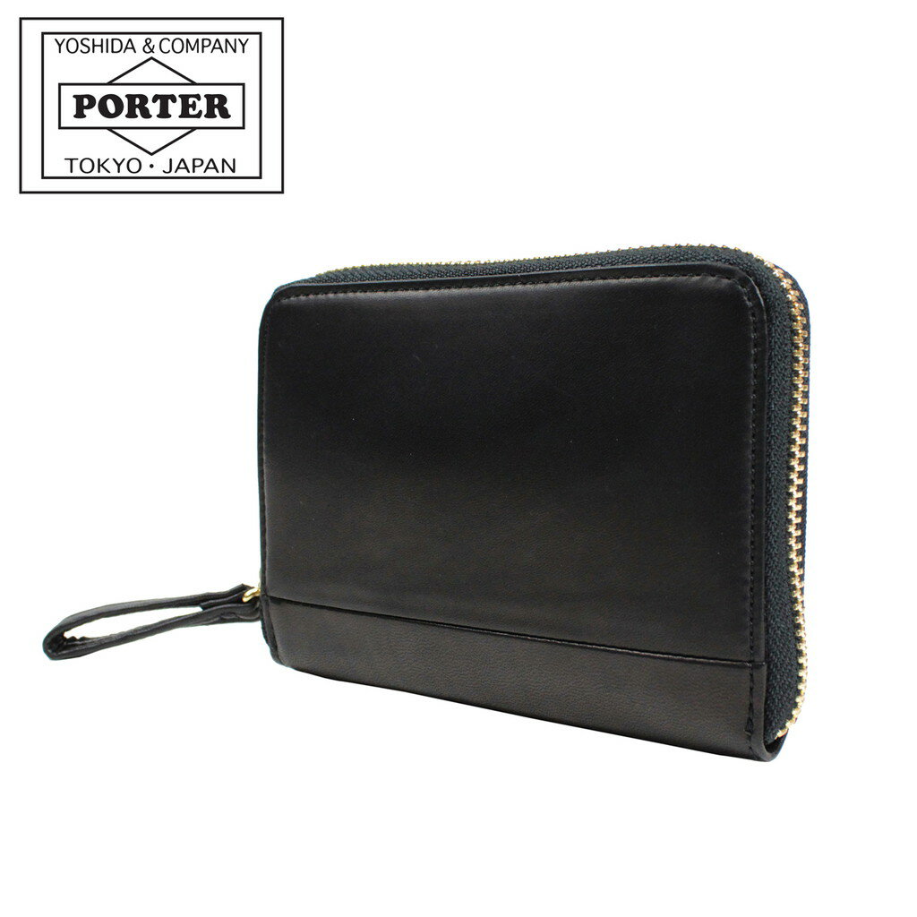 ポーター 財布（メンズ） ポーター ワイズ ウォレット 341-01319 10 ブラック PORTER 吉田カバン 二つ折り財布 WISE レザー ギフト プレゼント 日本製 馬革 ラウンドファスナー ブランド シンプル