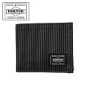 PORTER 二つ折り財布（メンズ） ポーター ドローイング ウォレット 650-09781 10 ブラック PORTER 吉田カバン 二つ折り財布 DRAWING ギフト プレゼント 日本製 小銭入れなし シンプル ブランド