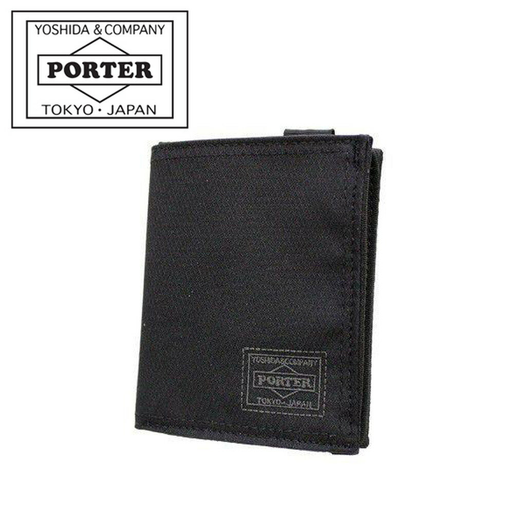 PORTER 二つ折り財布（メンズ） ポーター ディル ウォレット(S) 653-09756 10 ブラック PORTER 吉田カバン 二つ折り財布 DILL ギフト プレゼント 日本製 ブランド シンプル