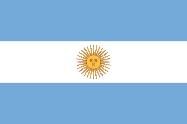 【卓上旗】アルゼンチン（テトロン製）　ミニ卓上旗（10×15cm）【領収書発行】