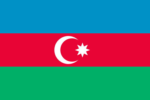 【外国旗】アゼルバイジャン国旗（テトロントロピカル）　サイズ：70×105cm【領収書発行】