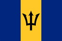 【外国旗】バルバドス国旗（テトロントロピカル）　サイズ：70×105cm【領収書発行】