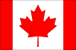 【卓上旗】カナダ（トロマット製）　サイズ：16×24cm【領収書発行】