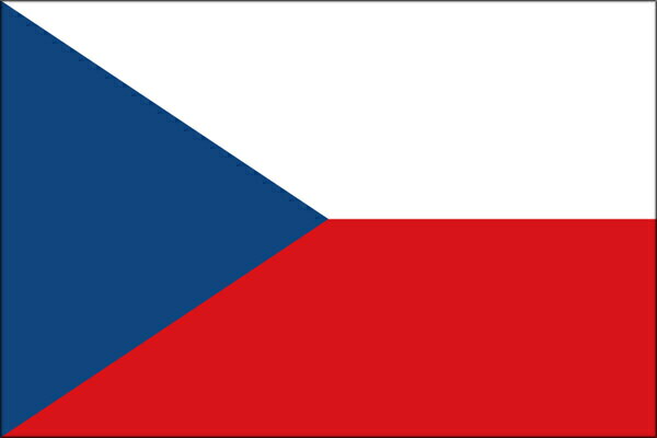 【卓上旗】チェコ（テトロン製）　ミニ卓上旗（10×15cm）【領収書発行】