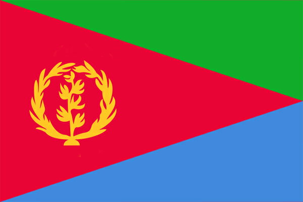 【外国旗】エリトリア国国旗（テトロントロピカル）　サイズ：50×75cm【領収書発行】