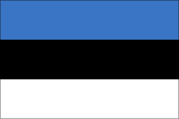 【外国旗】エストニア国旗（テトロントロピカル）　サイズ：70×105cm【領収書発行】