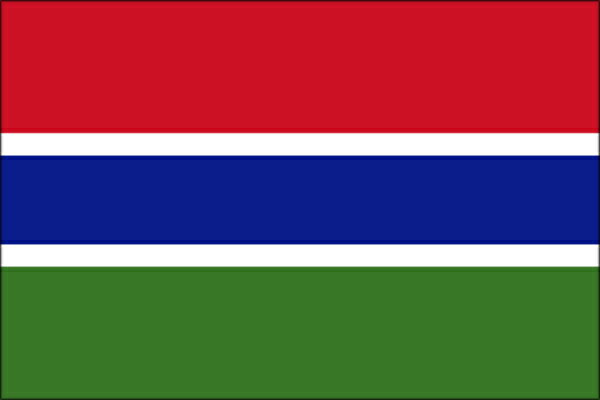 【卓上旗】ガンビア共和国（テトロン製）　ミニ卓上旗（10×15cm）【領収書発行】