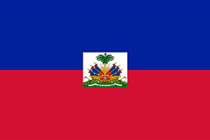 【卓上旗】ハイチ共和国（トロマット製）　サイズ：16×24cm【領収書発行】