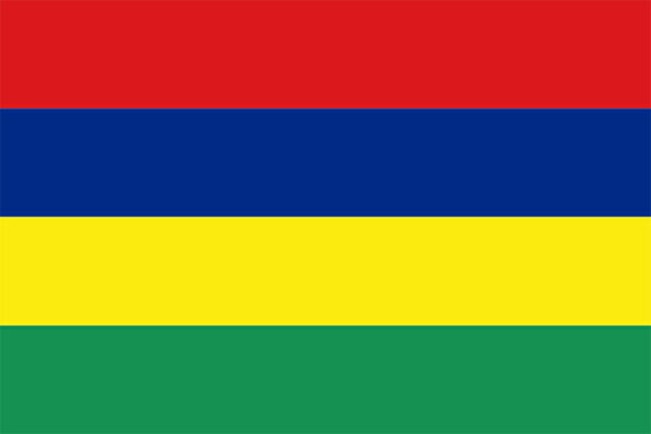 【外国旗】モーリシャス共和国国旗（綿）　サイズ：70×100cm【領収書発行】