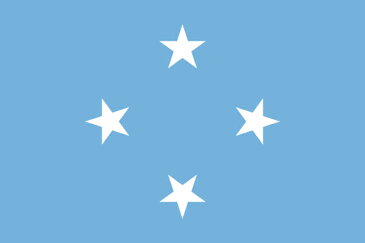 【外国旗】ミクロネシア連邦国旗（テトロントロピカル）　サイズ：70×105cm【領収書発行】