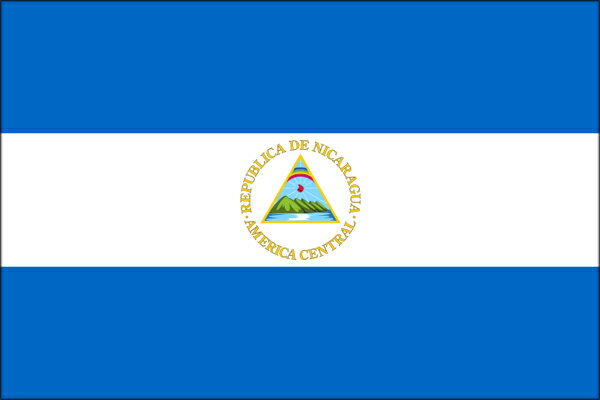 【卓上旗】ニカラグア共和国（トロマット製）　サイズ：16×24cm【領収書発行】