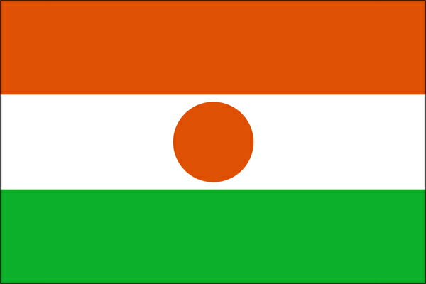【卓上旗】ニジェール共和国（テトロン製）　ミニ卓上旗（10×15cm）【領収書発行】