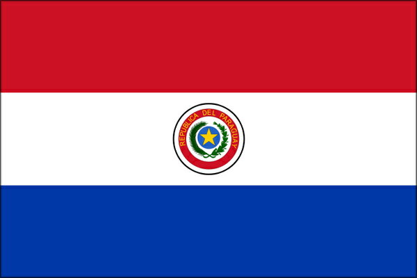 【外国旗】パラグアイ国旗（テトロントロピカル）　サイズ：90×135cm【領収書発行】 1