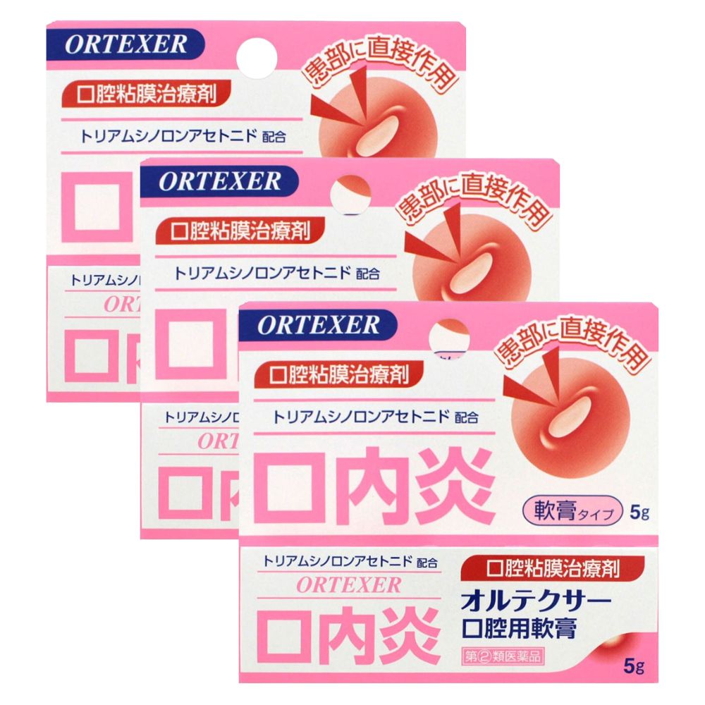オルテクサー口腔用軟膏 5g×3個セット【第(2)類医薬品】　※セルフメディケーション税制対象商品［ネコ..