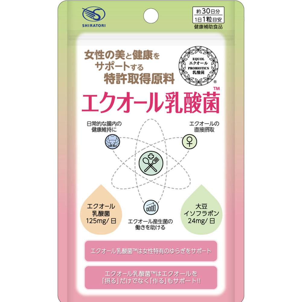 乐天商城 - 特許取得原料 エクオール乳酸菌 30錠［ネコポス配送1］