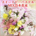 スイートピーパステルMIX25本の花束：【卒業御祝・送別会など】：【全ての御祝用】【成人式御祝用】