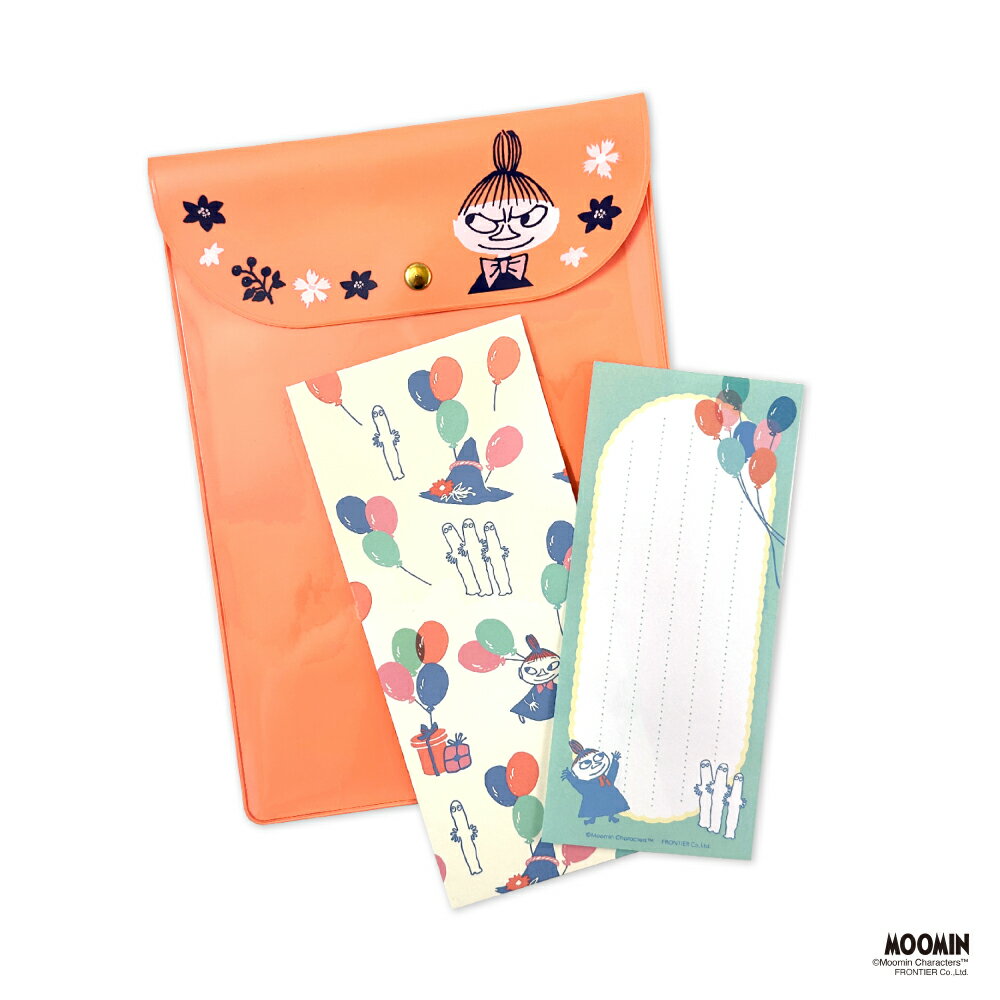 25おくる PVCケース入一筆箋セット ムーミン おくるシリーズ フタバ キャラクター デザイン 手紙 おし..