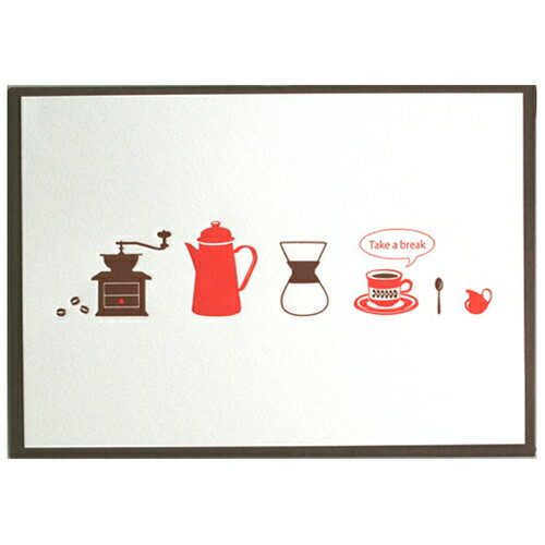 活版印刷 カードセット Cafe 1枚セット ROKKAKU フタバ 母の日 レトロ コーヒー カフェ 喫茶店 イラスト デザイン シンプル かわいい 可愛い おしゃれ メッセージ ごあいさつ 日本製 モダン 特別感 高級感 上品 ステーショナリー 封筒 活版印刷 女の子 女性におすすめ