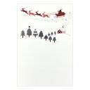 箔押し こよみはがき クリスマス ROKKAKU フタバ 冬 サンタ サンタクロース トナカイ イラスト デザイン プレゼント かわいい 可愛い おしゃれ メッセージ 日本製 手書き 葉書 私製はがき