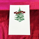 箔押し クリスマスはがき ツリー 1枚入 CHR002 ROKKAKU フタバ クリスマス 冬 イラスト デザイン シンプル プレゼント メッセージ ギフト か...