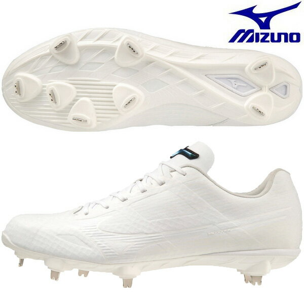 ミズノ MIZUNO 野球 スパイク 金具スパイク ライトレボゼロ2 白スパ 練習 試合 紐式 高校野球 11GM231601