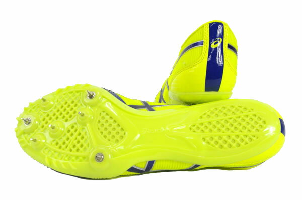 【セール】アシックス asics レイスプリント TTP509-0743 トラック 短距離 オールウェザー専用 陸上スパイク ランニングスパイク 特価 黄色
