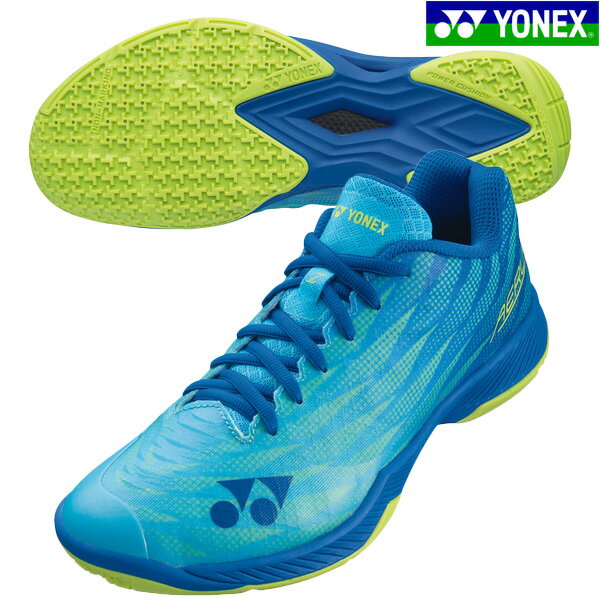 ヨネックス YONEX メンズ バドミントンシューズパワークッション エアラス Z メン SHBAZ2M-470 POWER CUSHION AERUS Z MEN 軽量 3E シアン