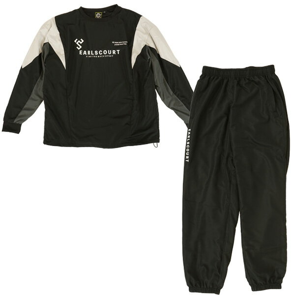 アールズコート Earls Court ジュニア FTB 裏メッシュ ピステ 上下セット EC-FSP005J サッカー フットサル トレーニングウェア トップ パンツ ブラック 子供用