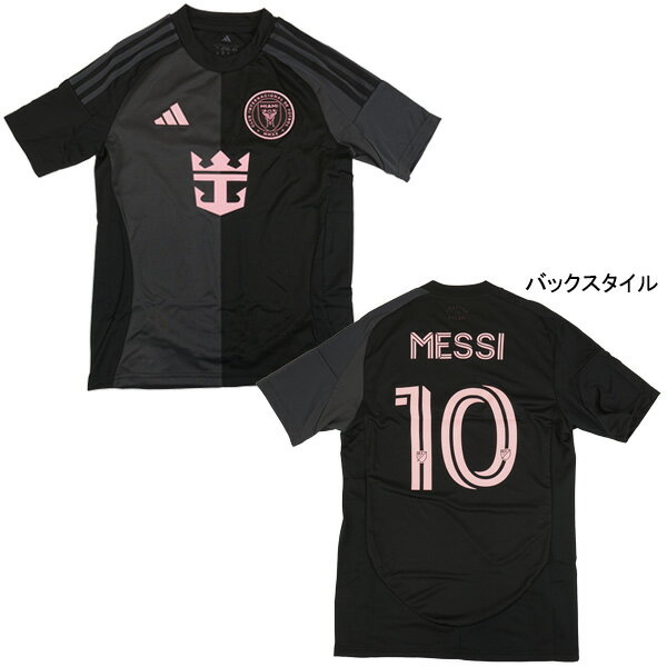 インテル・マイアミ 2024-25 レプリカ アウェイ ユニフォーム KQJ02-JI6821 サッカー No.10 MESSI ネームナンバー入り ブラック アディダス adidas