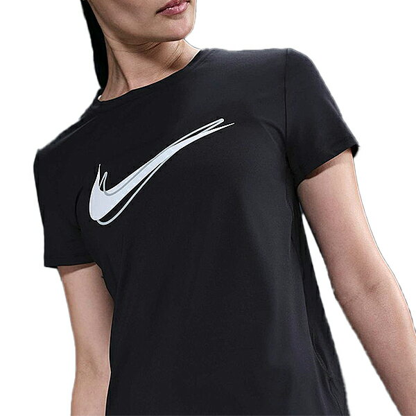 【ネコポス送料無料】NIKE ナイキ ランニングシャツ 半袖 レディース SWSH スウッシュ HBR DF ドライフィット HJ2205-010