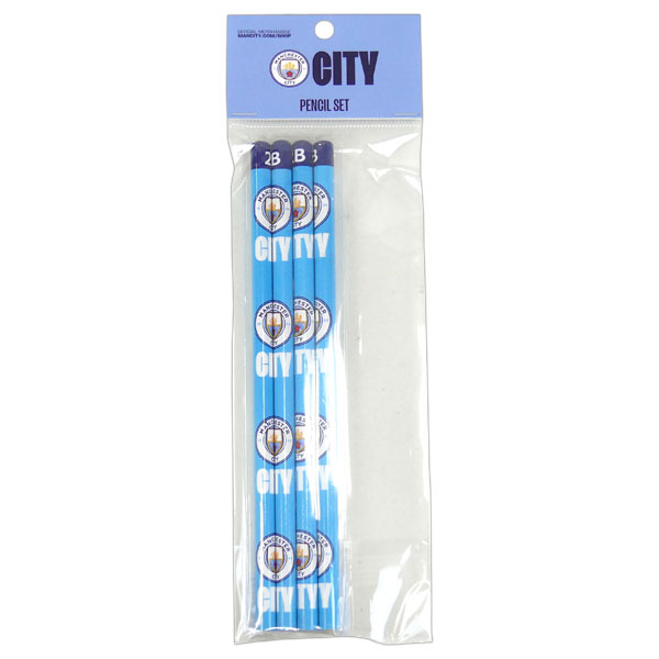 【ネコポス対応可】マンチェスターシティ 鉛筆 4本セット MC54917 サッカー プレミアリーグ サポーターグッズ