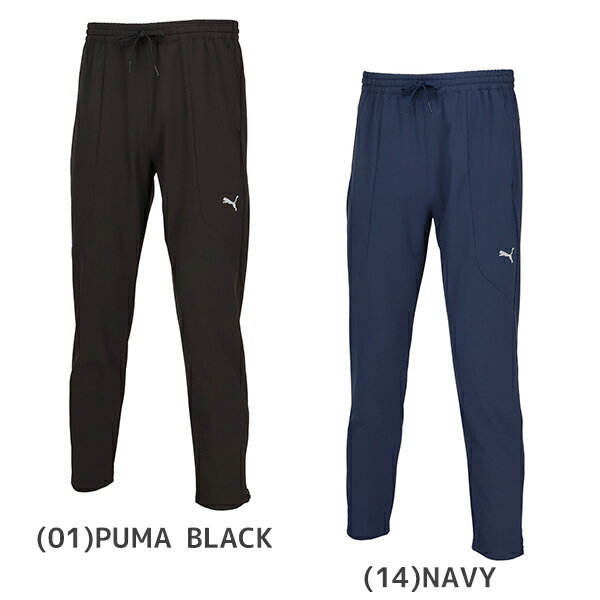 DRY CELLテクノロジー搭載のパンツ。吸水速乾の高機能素材により、運動中の衣服内はドライで快適。●カラー：(01)PUMA BLACK、(14)NAVY●サイズ：S、M、L、O●展開全サイズチャート：・S/ウエスト68cm、ヒップ102cm、股上29.0cm、股下68.5cm、すそ周り29cm、脇丈96.0cm、もも渡り60.8cm・M/ウエスト72cm、ヒップ106cm、股上30.0cm、股下70.0cm、すそ周り30cm、脇丈98.5cm、もも渡り63.4cm・L/ウエスト76cm、ヒップ110cm、股上31.0cm、股下71.5cm、すそ周り31cm、脇丈101.0cm、もも渡り66cm・XL/ウエスト82cm、ヒップ114cm、股上32.0cm、股下73.0cm、すそ周り32cm、脇丈103.5cm、もも渡り68.6cm・XXL/ウエスト88cm、ヒップ118cm、股上33.0cm、股下74.5cm、すそ周り33cm、脇丈106.0cm、もも渡り71.2cm・3XL/ウエスト94cm、ヒップ122cm、股上34.0cm、股下76.0cm、すそ周り34cm、脇丈108.5cm、もも渡り73.8cm●素材：材質本体/ポリエステル87%ポリウレタン13%●原産国：ベトナム