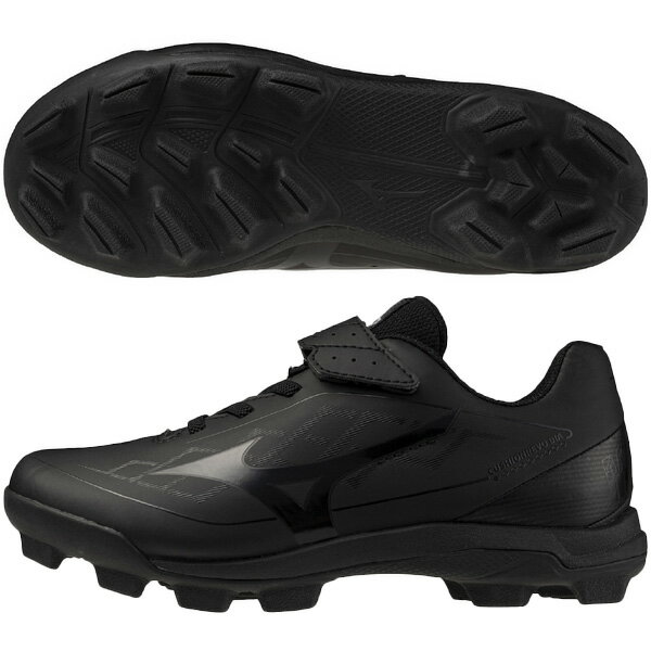 ミズノ MIZUNO 野球 ジュニア ポイントスパイク クッションレボダイヤ Jr 子供 ブラック×ブラック 11GP2527-00
