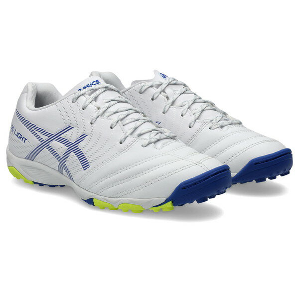 DS LIGHT JR GS TF アシックス asics 1104A053-101 ホワイト ブルー ジュニア サッカー トレーニングシューズ