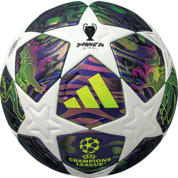 アディダス adidas フィナーレ　ブダペスト　プロ ADF540BU サッカーボール 5号球 UEFA Champions League 2025-2026 公式球 ホワイト