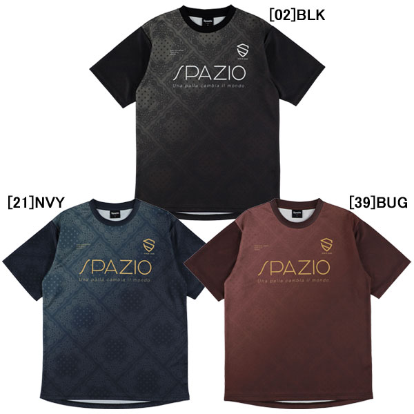 Rakuten - 【ネコポス対応可】スパッツィオ Spazio ペイズリー グラデ プラシャツ GE1147 サッカー フットサル 半袖 プラクティスシャツ メンズ