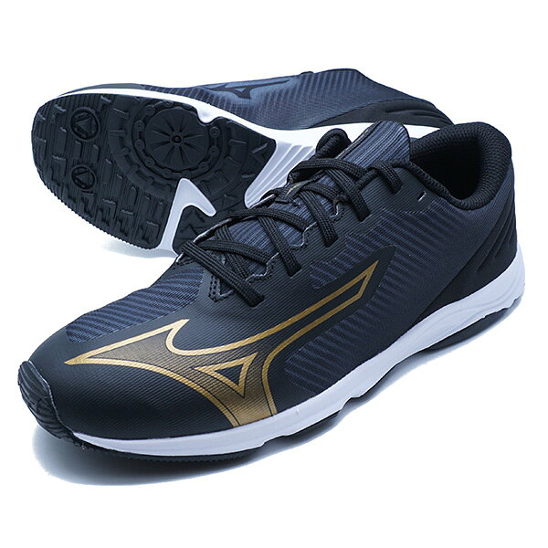 【送料無料】 スピードスタッズ4 ミズノ mizuno K1GC2425-02 ブラック ゴールド ジュニア ランニングシューズ