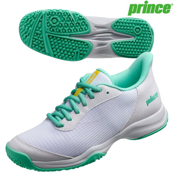 プリンス Prince レディース テニスシューズ クレー グラスサンド用 DPS403-374 ホワイト 3E相当